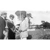 Frank Coffyn (center), Arch Hoxsey (right), and an unidentified man at an air meet, possibly Asbury Park or Belmont.
