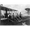 Orville Wright (third from left) and the original exhibition team at Simms Station, Ohio.