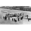 Wright transitional aircraft being prepared for flight on the beach at Atlantic City, New Jersey.