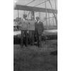 Frank Coffyn, Arch Hoxsey, and Duval La Chapelle posing with a Wright transitional aircraft.