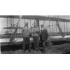Frank Coffyn, Arch Hoxsey, and Duval La Chapelle posing with a Wright transitional aircraft.