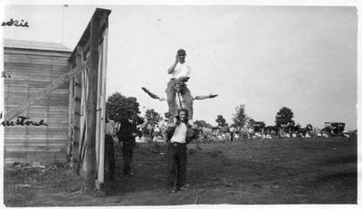 Wright pilots clowning around (3 of 4)