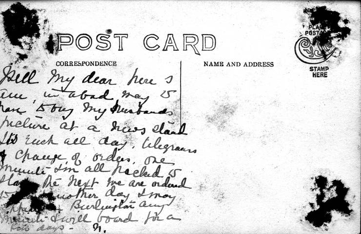 Note from Mrs. Coffyn to an unknown recipient, possibly written while accompanying Frank Coffyn at Atlantic City.