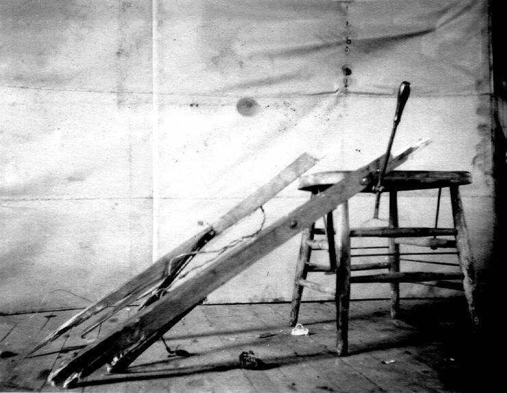 Damaged unidentified Curtiss aircraft components.