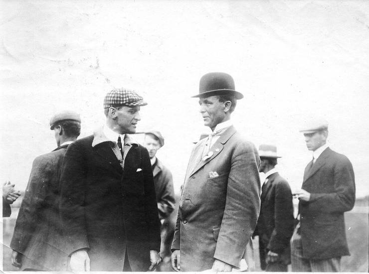 Frank Coffyn (left) and unidentified man.