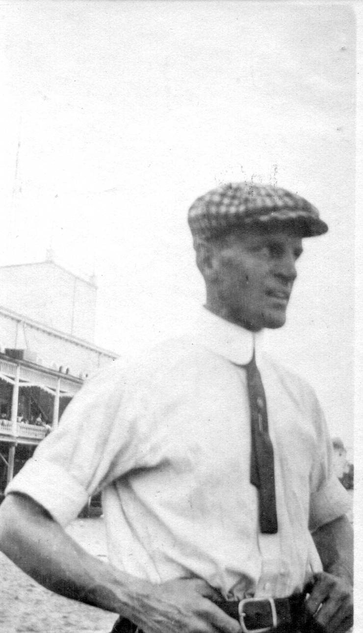 Frank Coffyn on the beach, Atlantic City, New Jersey.