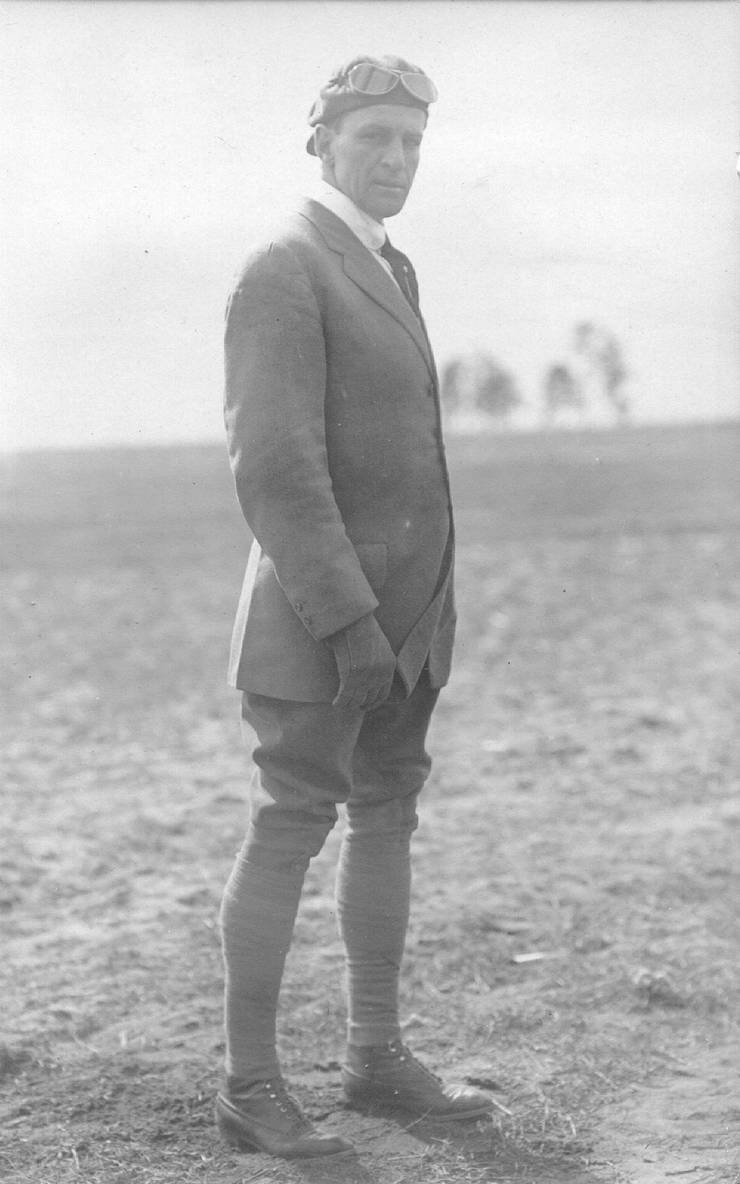 Frank Coffyn standing in a field.