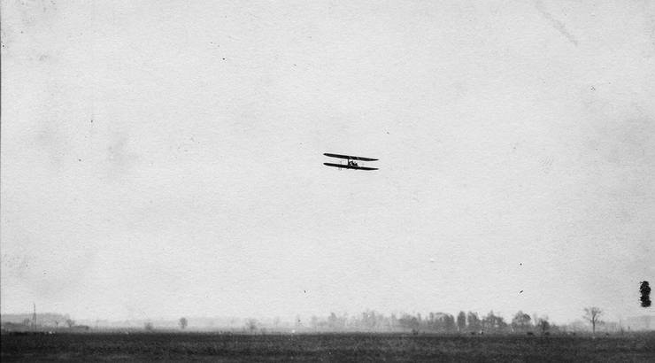 Model B in flight.