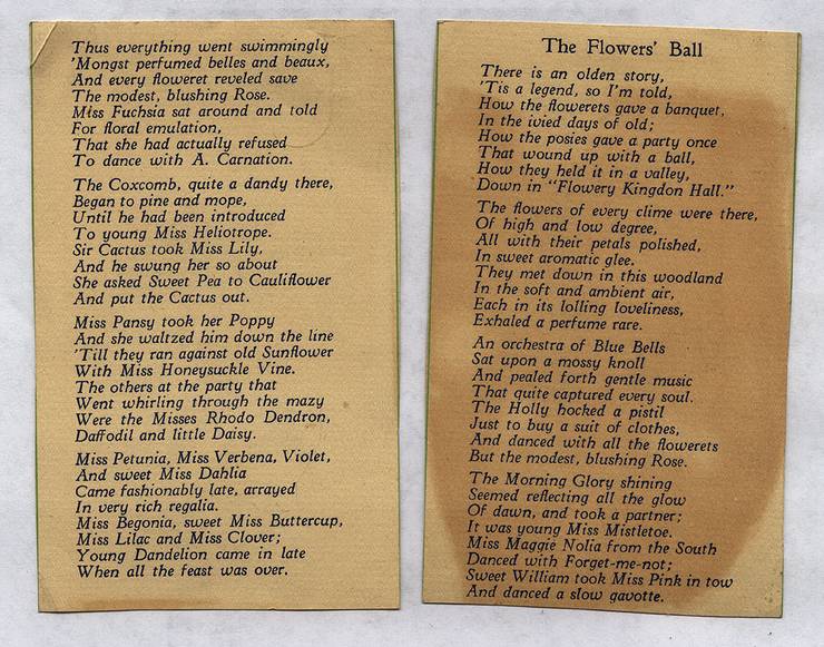 Interior pages of poem found in scrapbook.