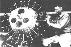 Charles Lindbergh and Wright engine