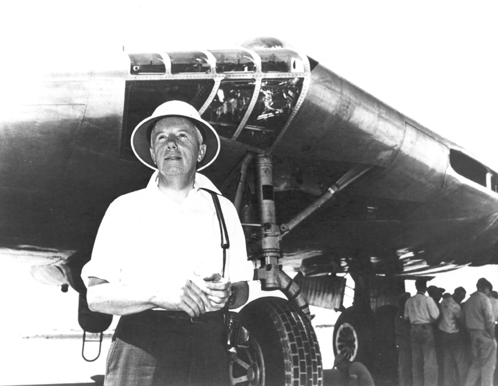 Jack Northrop with YB-49