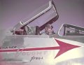 Test pilot in cockpit of the F8U Crusader