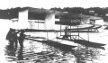 Voisin glider with pontoons