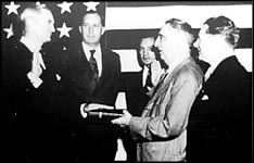 Stuart Symington being sworn in