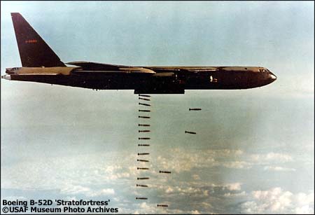 B-52 dropping bombs