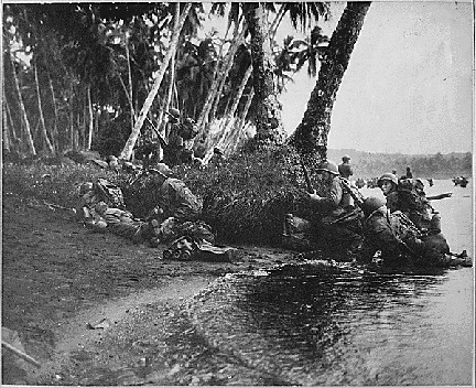 Troops landing at Solomon Islands