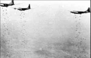 B-29 dropping bombs on North Korea