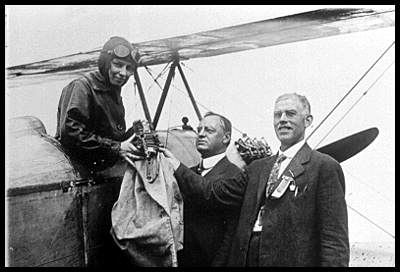 Stinson flies the mail