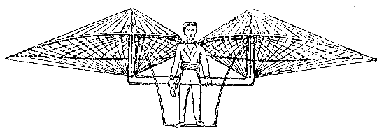 J. Degan's ornithopter, 1812