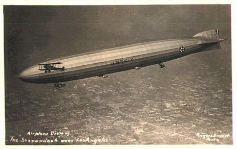 The USS Shenandoah over Los Angles