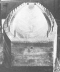 The monocoque wooden shell of the S-1 Loughead sport biplane of 1919 was formed in this concrete mold.