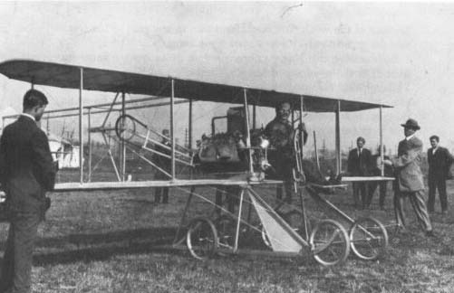 Brookins and his Wright Model R at Belmont