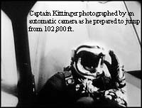 Kittinger preparing to jump from gondola