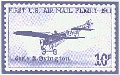 Airmail stamp honoring Ovington