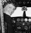 Amelia Earhart in cockpit