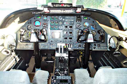 Interior of Learjet 35A