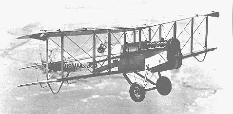 De Havilland 4B flying mail