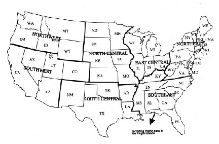 Geographic areas map