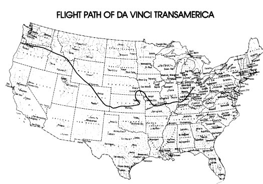 The Transamerica was forced down in Lima, Ohio, because of a storm. It stayed aloft for 133 hours.