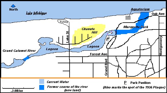 This map shows the location of "Chanute Hill,"