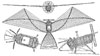 Flix Du Temple's patent drawing for a tractor-driven monoplane with swept-forward wings, 1857.