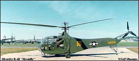 The Sikorsky R-4 was first used in combat in May 1944