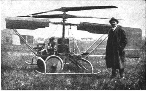 Handicapped by a heavy 80-hp engine, this early coaxial helicopter built by Emile Berliner along with J. Newton Williams, lifted its own weight into the air in 1908. 