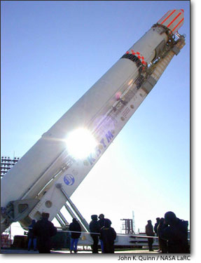 Zenit-2 being oriented to vertical launch configuration