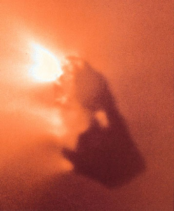 Comet Halley as taken with the Halley Multicolor Camera on the ESA mission Giotto