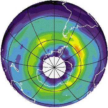Ozone hole as seen by UARS