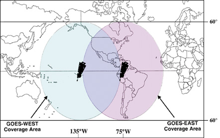 GOES coverage area