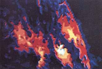 Ultraviolet radiation from the sun recorded by a spectroheliometer