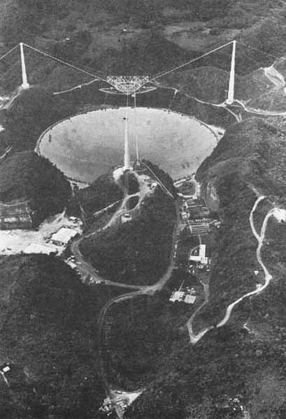 Parabolic reflector antennas, part of NASA's worldwide Deep Space Network