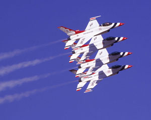 Thunderbirds in formation