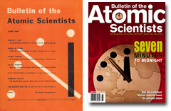 Original 1947 and current Doomsday clocks