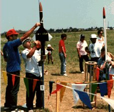 NAR member with his Bomarc rocket