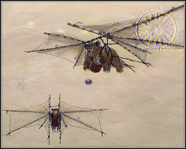 Ewok hang glider concept drawing