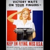 Recruitment poster for office workers in WWII