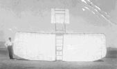 A bottom view of the 1901 glider.