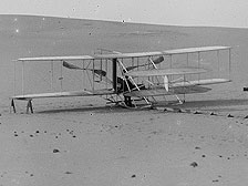 The Flyer III before flight, Kitty Hawy, 1908